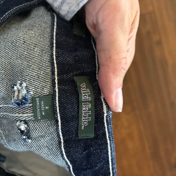 NEW Wild Fable High Rise Straight Leg Jeans Rigid Denim Dark Wash Womens Size 2 - Picture 12 of 12